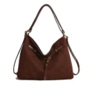 HIGH-END RETRO COMMUTER SHOULDER BAG - Brown