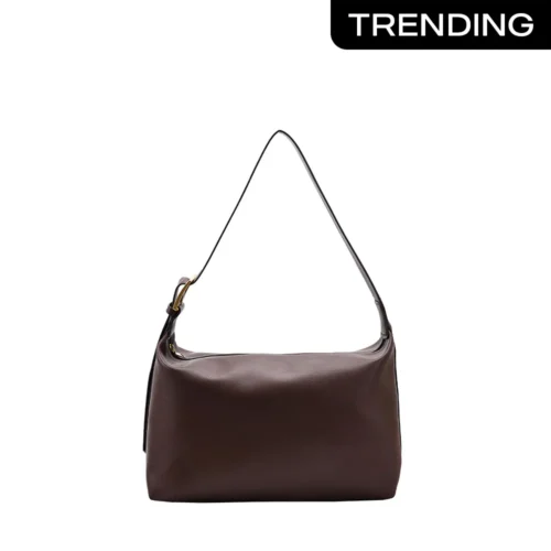Trendy Large Capacity PU Leather College Tote Bag