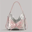 BUTTERFLY DESIGN SHOULDER BAG - Pink