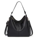European Retro Shoulder Crossbody Tote Bag - Black