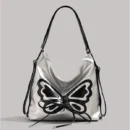 BUTTERFLY DESIGN SHOULDER BAG - Silver
